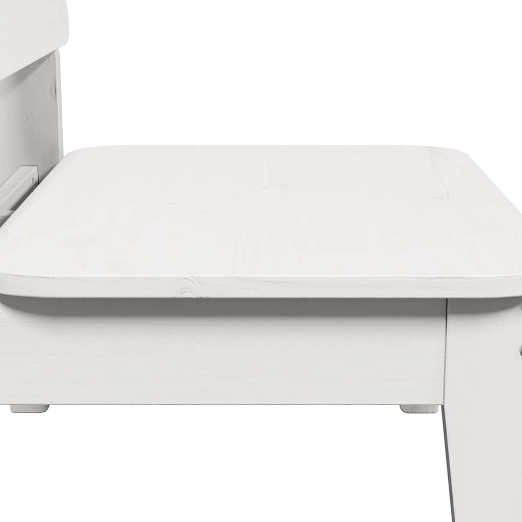 vidaXL Scaun de grădină, alb,60x52,5x72 cm, lemn masiv de pin