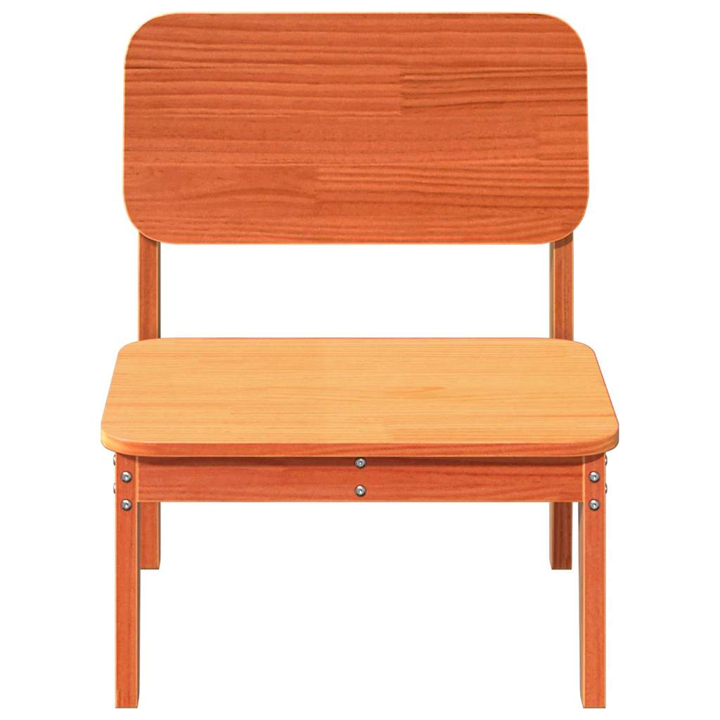 vidaXL Scaune grădină 2 buc maro ceară 60x52,5x72 cm lemn masiv de pin vidaXL Scaune grădină 2 buc maro ceară 60x52,5x72 cm lemn masiv de pin