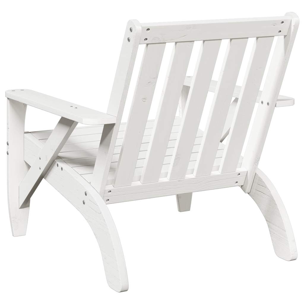 vidaXL Scaun Adirondack de grădină alb 75x77x77 cm lemn masiv de pin vidaXL Scaun Adirondack de grădină alb 75x77x77 cm lemn masiv de pin