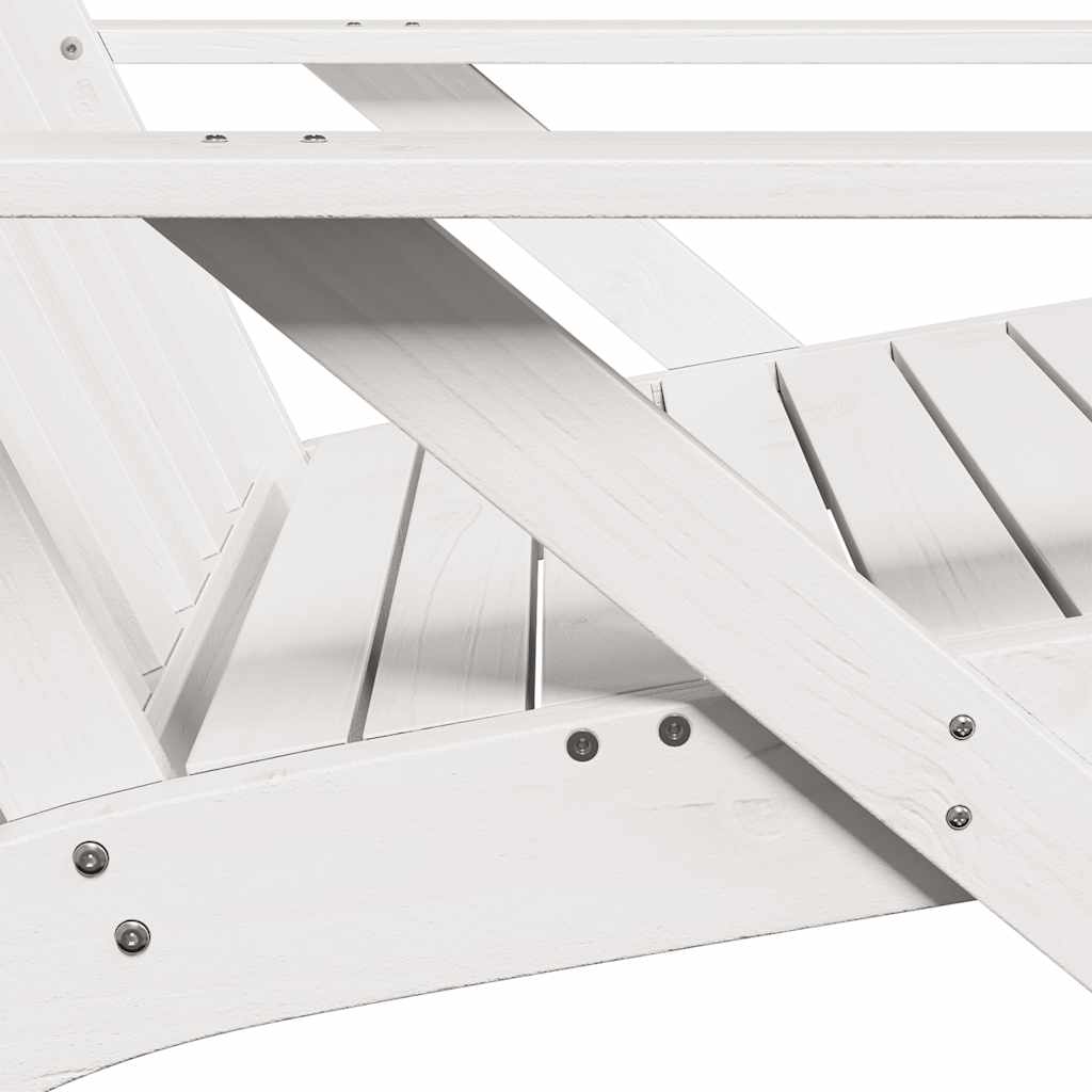 vidaXL Scaun Adirondack de grădină alb 75x77x77 cm lemn masiv de pin vidaXL Scaun Adirondack de grădină alb 75x77x77 cm lemn masiv de pin