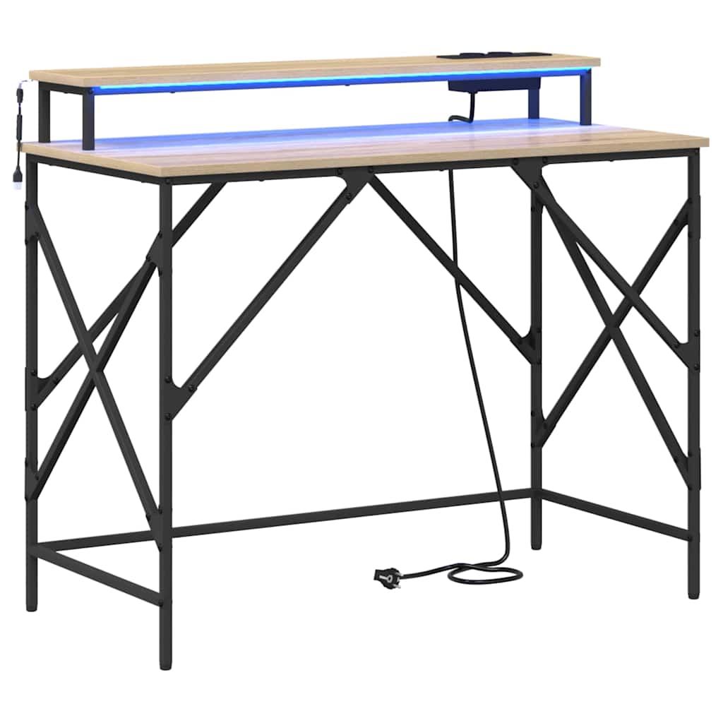 vidaXL Birou Stejar sonoma 100 x 50 x 86.5 cm Lemn compozit