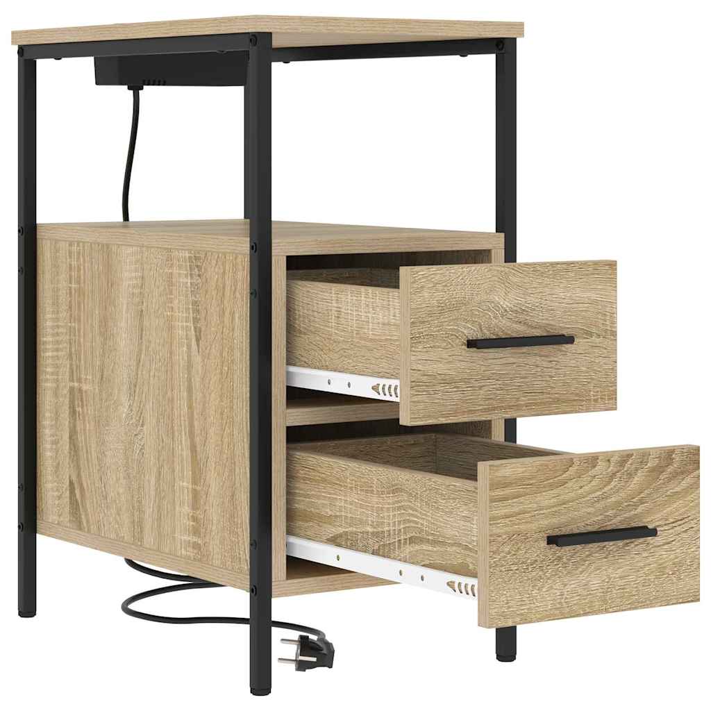 vidaXL Dulap de noapte Stejar sonoma 30 x 48 x 61 cm Lemn compozit vidaXL Dulap de noapte Stejar sonoma 30 x 48 x 61 cm Lemn compozit