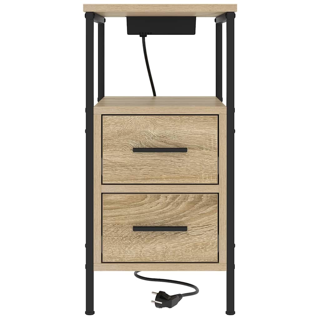 vidaXL Dulap de noapte Stejar sonoma 30 x 48 x 61 cm Lemn compozit vidaXL Dulap de noapte Stejar sonoma 30 x 48 x 61 cm Lemn compozit