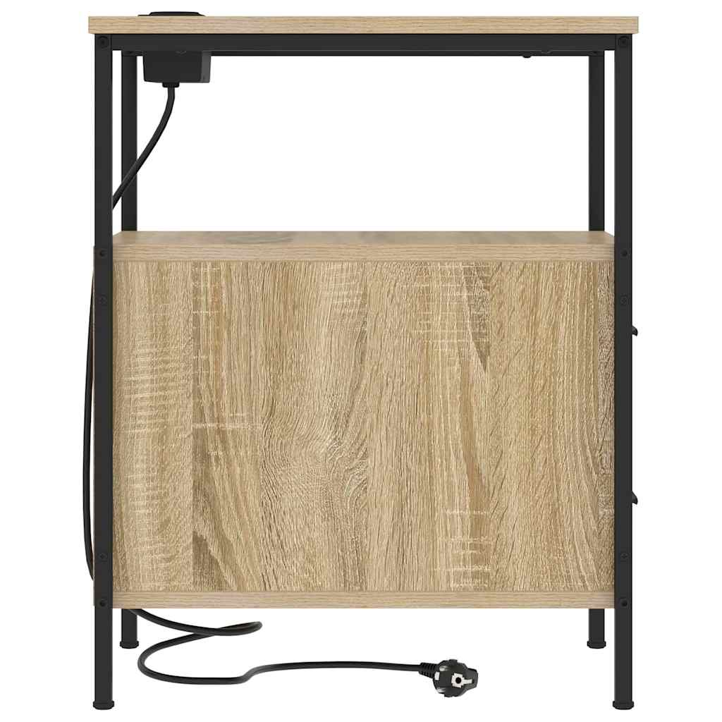 vidaXL Dulap de noapte Stejar sonoma 30 x 48 x 61 cm Lemn compozit vidaXL Dulap de noapte Stejar sonoma 30 x 48 x 61 cm Lemn compozit
