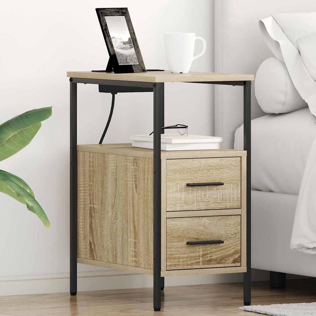 vidaXL Dulap de noapte Stejar sonoma 30 x 48 x 61 cm Lemn compozit vidaXL Dulap de noapte Stejar sonoma 30 x 48 x 61 cm Lemn compozit