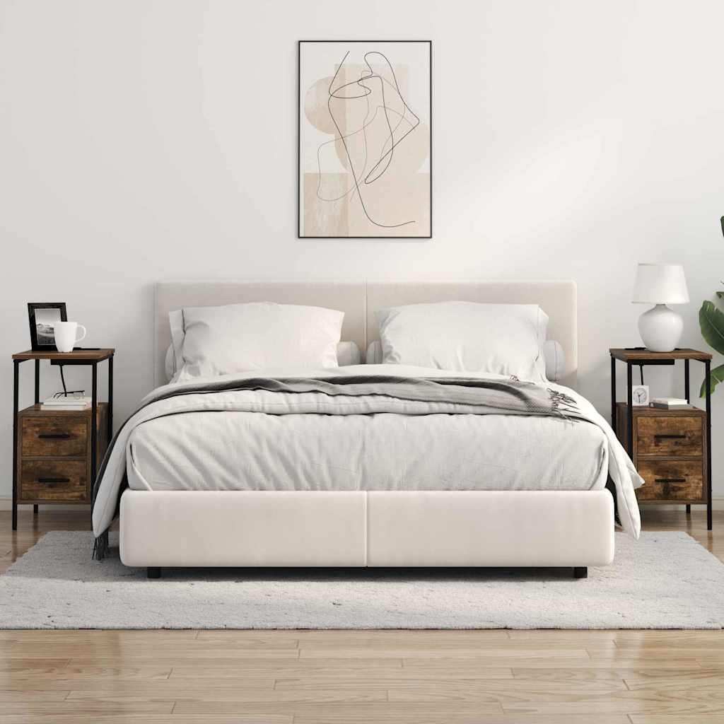 vidaXL Dulap de noapte Stejar afumat 30 x 48 x 61 cm Lemn compozit vidaXL Dulap de noapte Stejar afumat 30 x 48 x 61 cm Lemn compozit