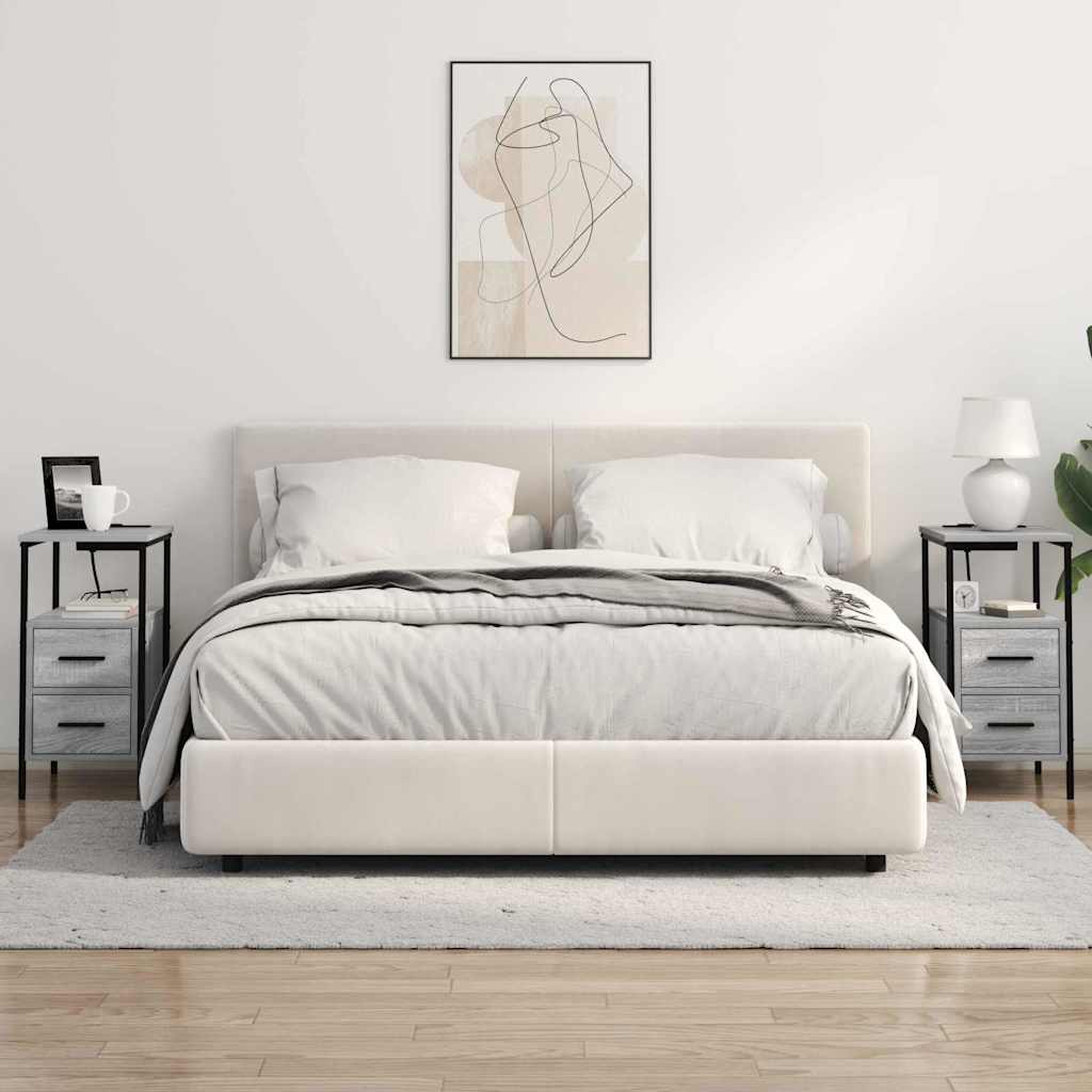 vidaXL Dulap de noapte sonoma gri 30 x 48 x 61 cm Lemn compozit vidaXL Dulap de noapte sonoma gri 30 x 48 x 61 cm Lemn compozit