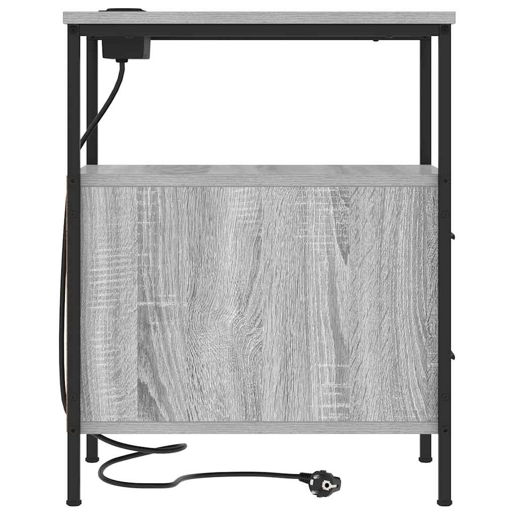 vidaXL Dulap de noapte sonoma gri 30 x 48 x 61 cm Lemn compozit vidaXL Dulap de noapte sonoma gri 30 x 48 x 61 cm Lemn compozit