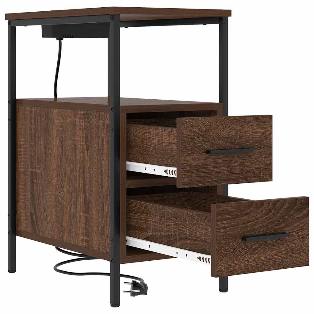 vidaXL Dulap de noapte Stejar brun 30 x 48 x 61 cm Lemn compozit vidaXL Dulap de noapte Stejar brun 30 x 48 x 61 cm Lemn compozit