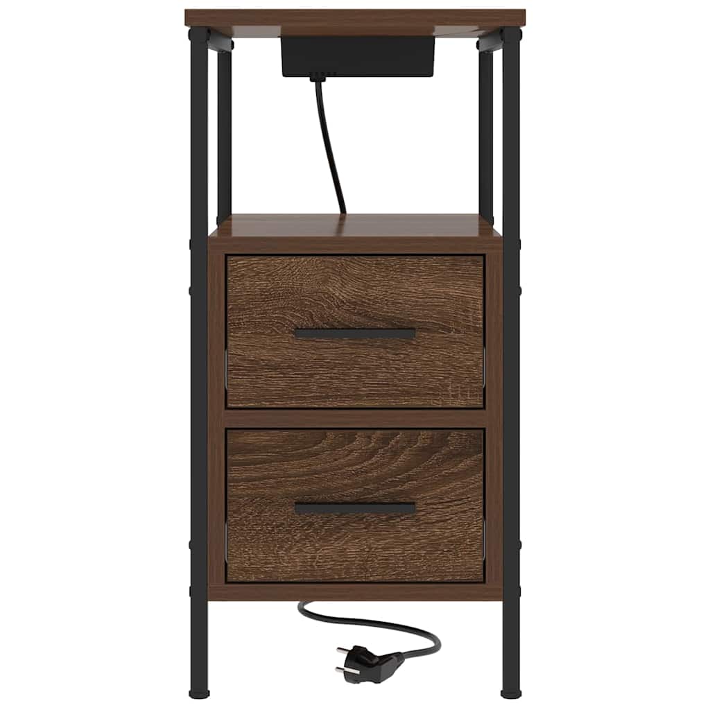 vidaXL Dulap de noapte Stejar brun 30 x 48 x 61 cm Lemn compozit vidaXL Dulap de noapte Stejar brun 30 x 48 x 61 cm Lemn compozit