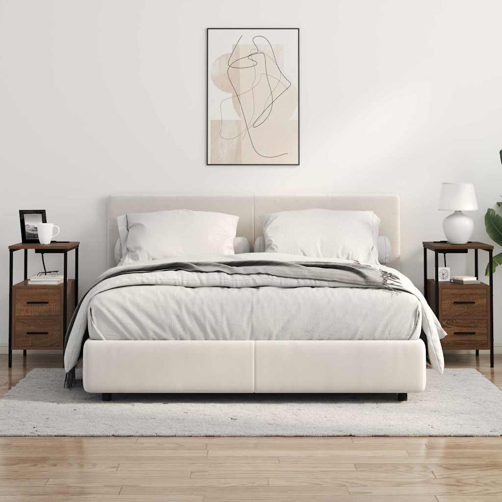vidaXL Noptiere 2 pcs Stejar brun 30 x 48 x 61 cm Lemn compozit