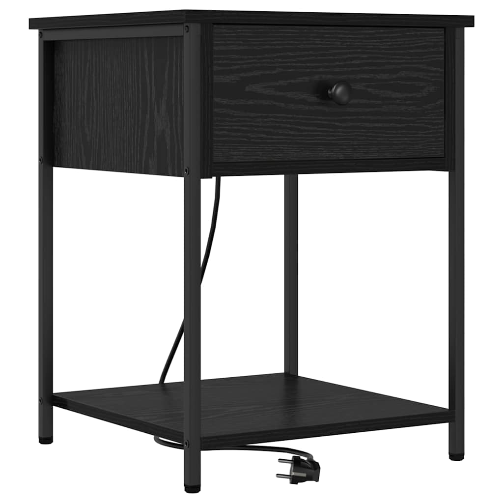 vidaXL Dulap de noapte Stejar negru 42 x 41 x 56 cm Lemn compozit