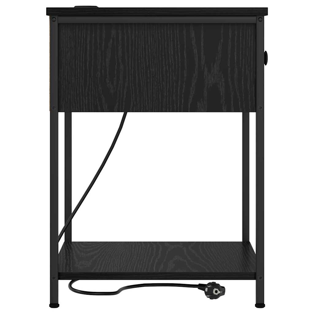 vidaXL Dulap de noapte Stejar negru 42 x 41 x 56 cm Lemn compozit