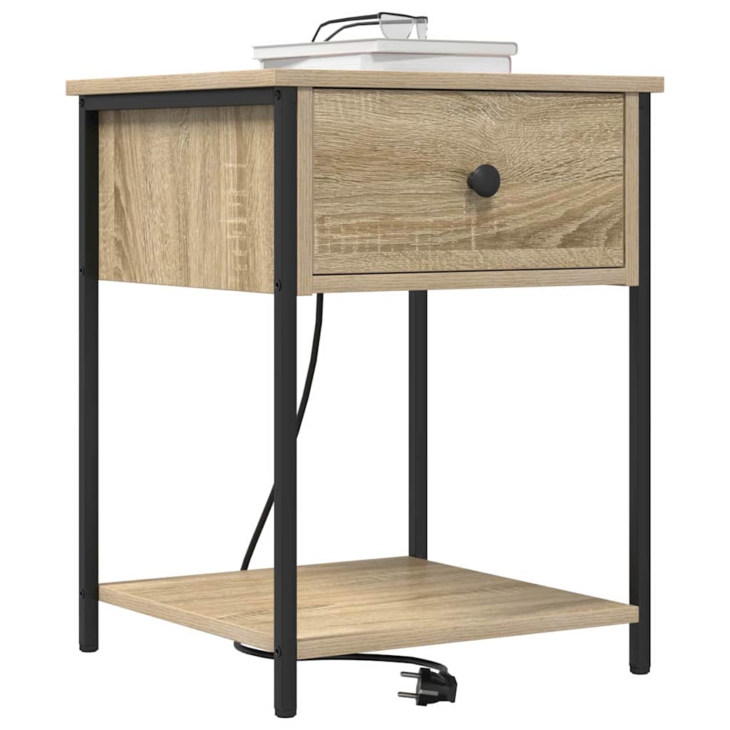 vidaXL Dulap de noapte Stejar sonoma 42 x 41 x 56 cm Lemn compozit vidaXL Dulap de noapte Stejar sonoma 42 x 41 x 56 cm Lemn compozit