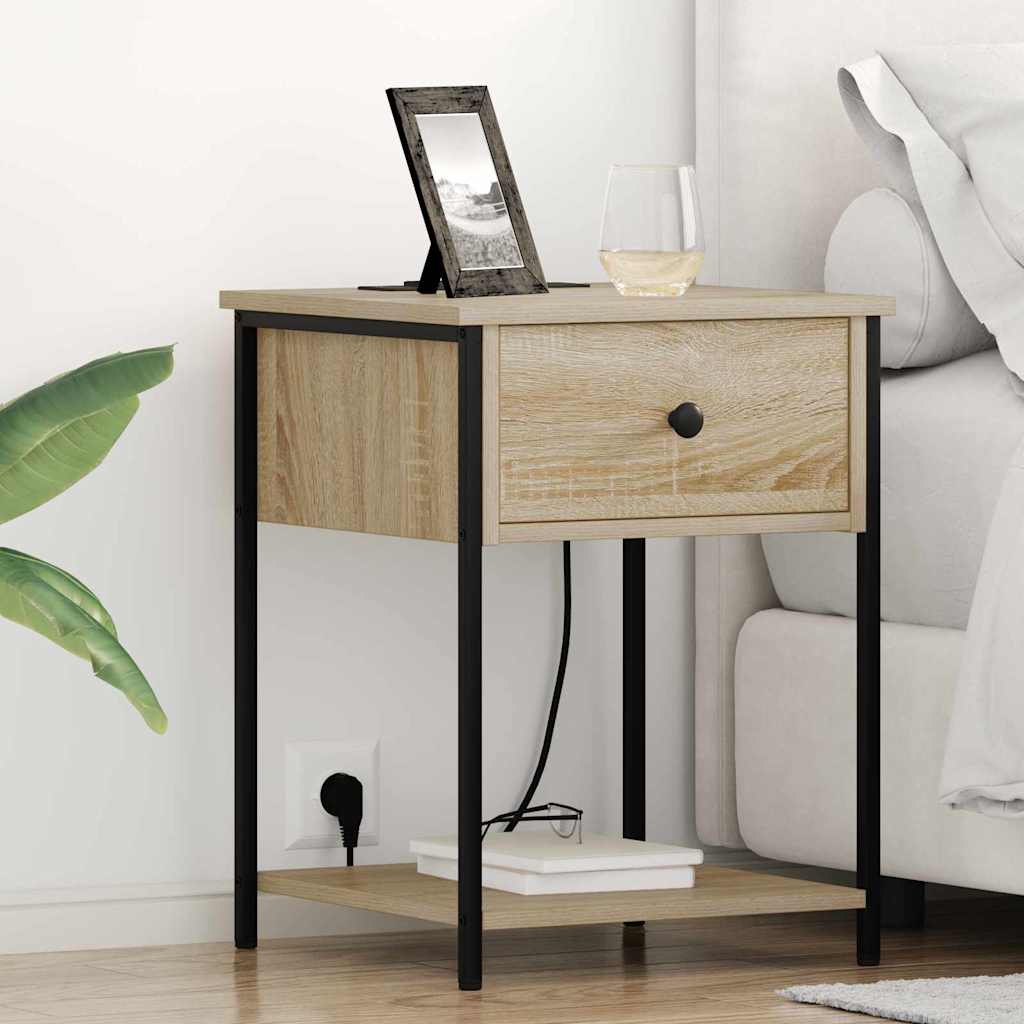 vidaXL Dulap de noapte Stejar sonoma 42 x 41 x 56 cm Lemn compozit vidaXL Dulap de noapte Stejar sonoma 42 x 41 x 56 cm Lemn compozit