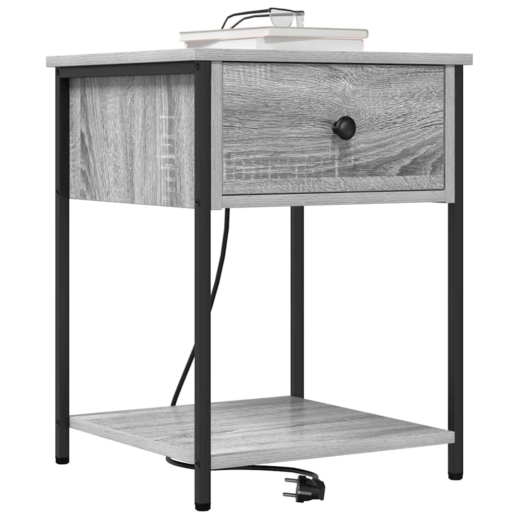 vidaXL Dulap de noapte sonoma gri 42 x 41 x 56 cm Lemn compozit vidaXL Dulap de noapte sonoma gri 42 x 41 x 56 cm Lemn compozit