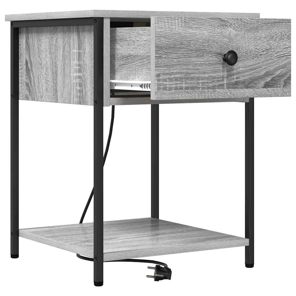 vidaXL Dulap de noapte sonoma gri 42 x 41 x 56 cm Lemn compozit vidaXL Dulap de noapte sonoma gri 42 x 41 x 56 cm Lemn compozit