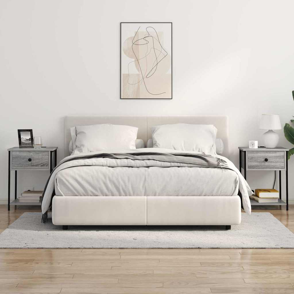 vidaXL Dulap de noapte 2 pcs Gri Sonoma 42 x 41 x 56 cm Lemn compozit