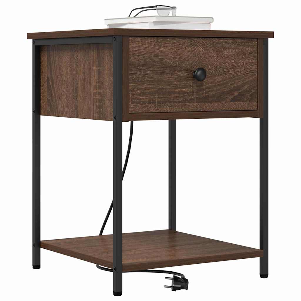 vidaXL Dulap de noapte Stejar brun 42 x 41 x 56 cm Lemn compozit vidaXL Dulap de noapte Stejar brun 42 x 41 x 56 cm Lemn compozit