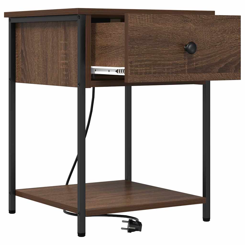 vidaXL Dulap de noapte Stejar brun 42 x 41 x 56 cm Lemn compozit vidaXL Dulap de noapte Stejar brun 42 x 41 x 56 cm Lemn compozit