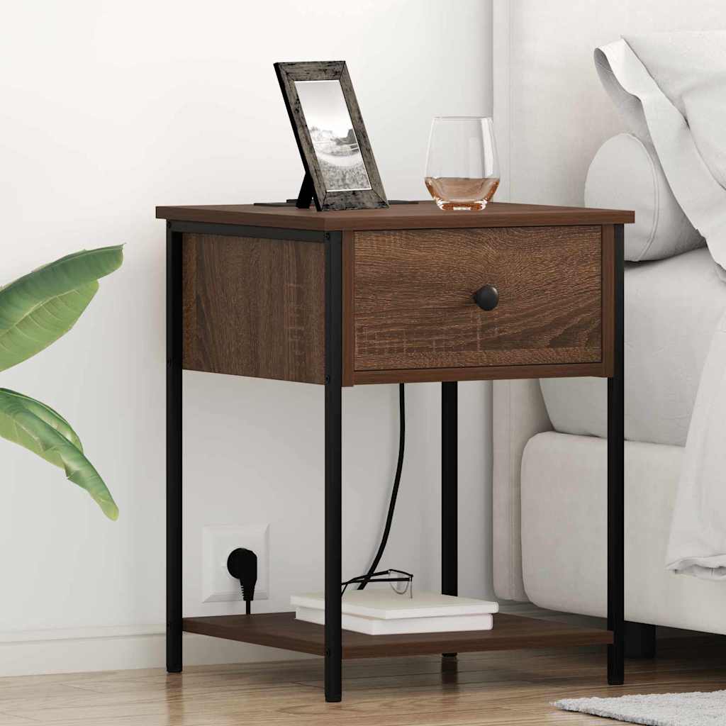 vidaXL Dulap de noapte Stejar brun 42 x 41 x 56 cm Lemn compozit vidaXL Dulap de noapte Stejar brun 42 x 41 x 56 cm Lemn compozit