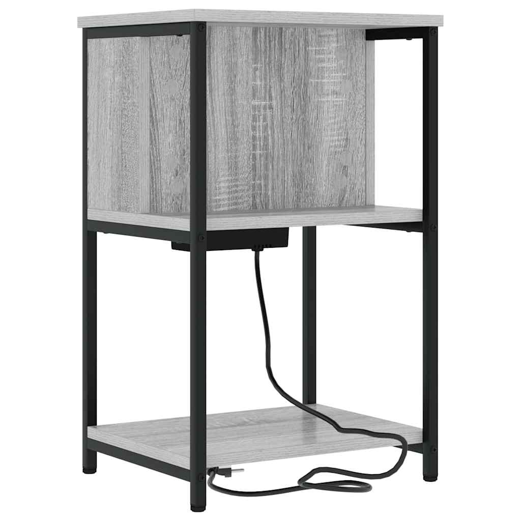 vidaXL Dulap de noapte sonoma gri 38 x 31 x 61 cm Lemn compozit vidaXL Dulap de noapte sonoma gri 38 x 31 x 61 cm Lemn compozit