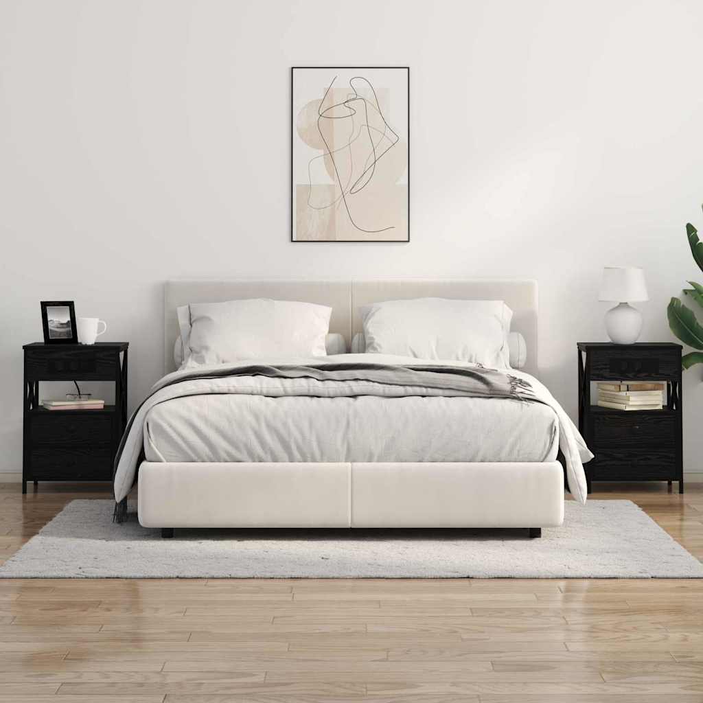 vidaXL Dulap de noapte Stejar negru 40 x 31 x 60 cm Lemn compozit