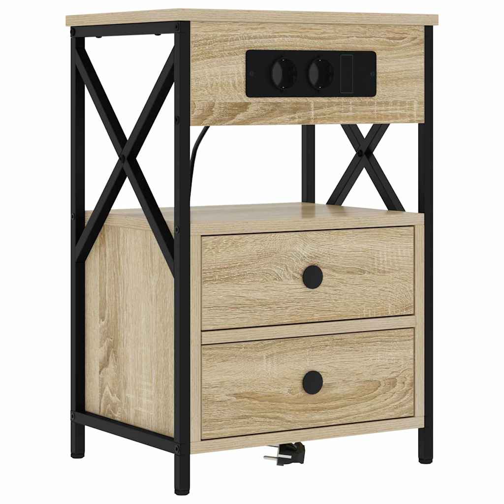 vidaXL Dulap de noapte Stejar sonoma 40 x 31 x 60 cm Lemn compozit vidaXL Dulap de noapte Stejar sonoma 40 x 31 x 60 cm Lemn compozit