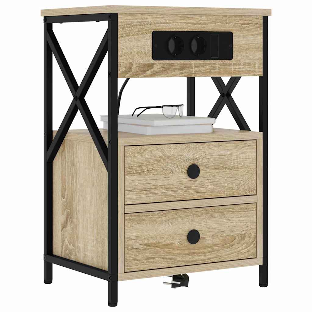 vidaXL Dulap de noapte Stejar sonoma 40 x 31 x 60 cm Lemn compozit vidaXL Dulap de noapte Stejar sonoma 40 x 31 x 60 cm Lemn compozit