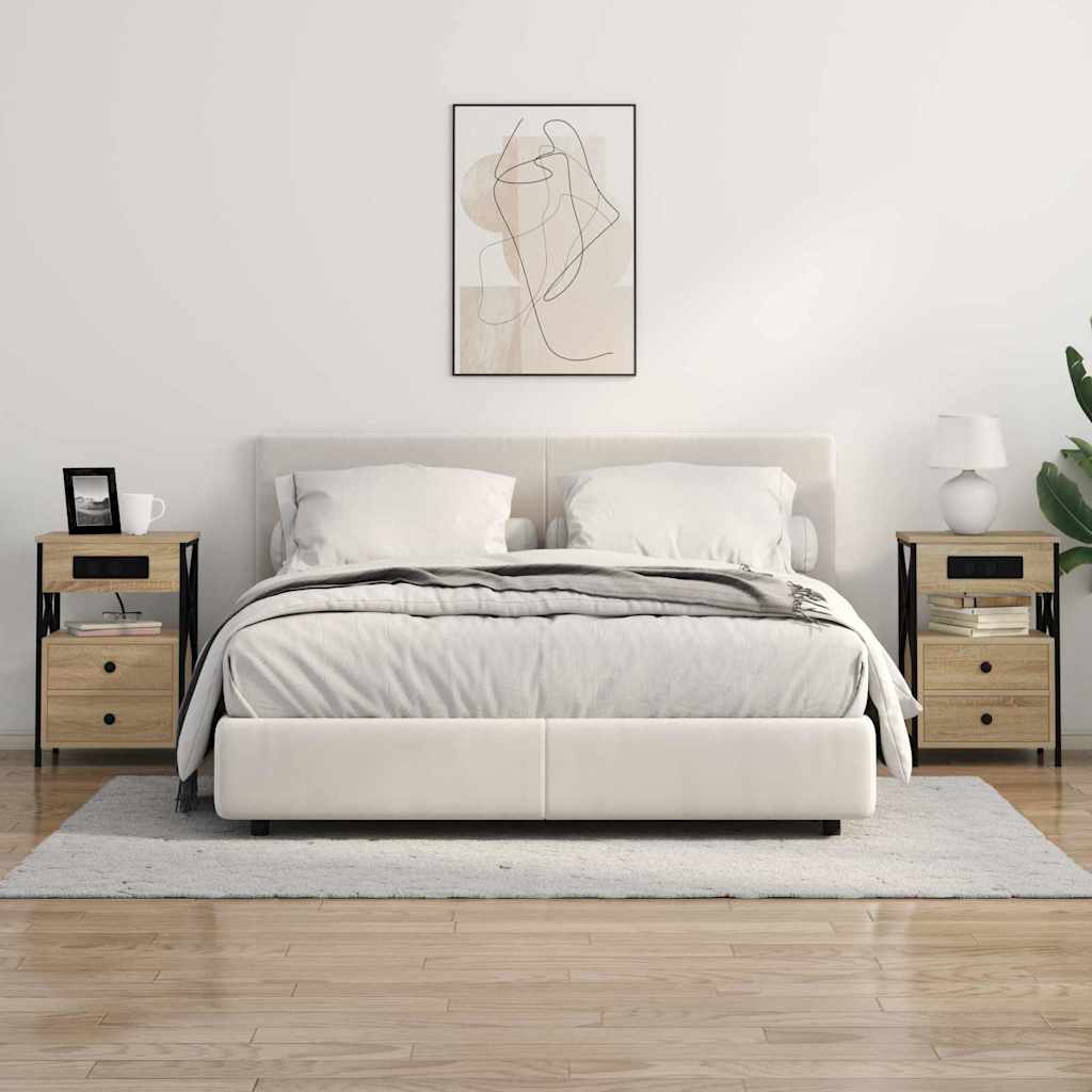 vidaXL Dulap de noapte Stejar sonoma 40 x 31 x 60 cm Lemn compozit vidaXL Dulap de noapte Stejar sonoma 40 x 31 x 60 cm Lemn compozit