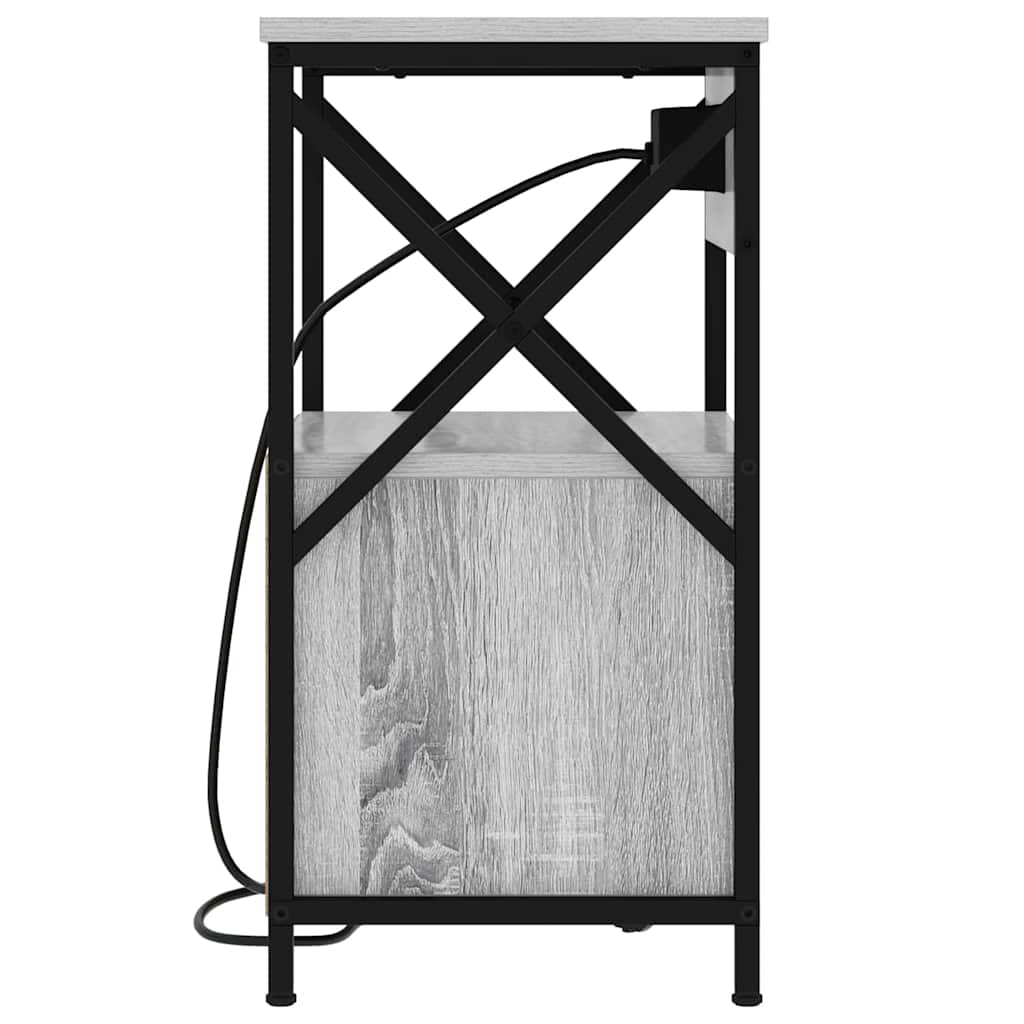 vidaXL Dulap de noapte Gri Sonoma 40 x 31 x 60 cm Lemn compozit
