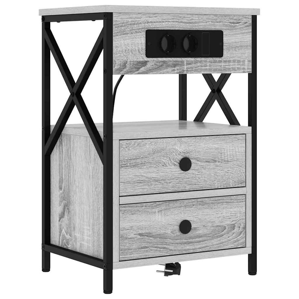 vidaXL Dulap de noapte 2 pcs sonoma gri 40 x 31 x 60 cm Lemn compozit vidaXL Dulap de noapte 2 pcs sonoma gri 40 x 31 x 60 cm Lemn compozit