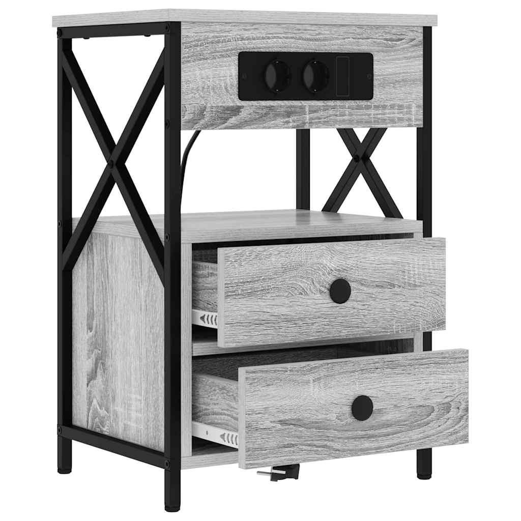 vidaXL Dulap de noapte 2 pcs sonoma gri 40 x 31 x 60 cm Lemn compozit vidaXL Dulap de noapte 2 pcs sonoma gri 40 x 31 x 60 cm Lemn compozit