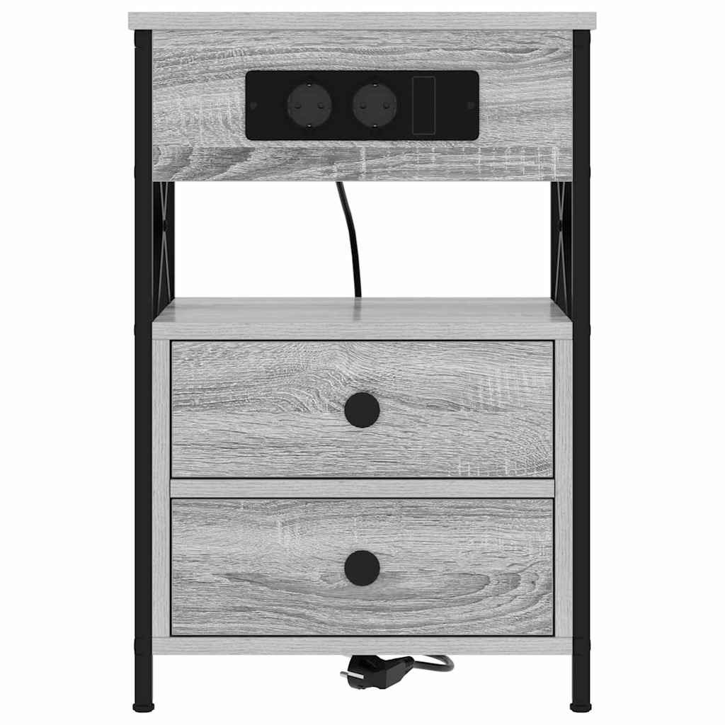 vidaXL Dulap de noapte 2 pcs sonoma gri 40 x 31 x 60 cm Lemn compozit vidaXL Dulap de noapte 2 pcs sonoma gri 40 x 31 x 60 cm Lemn compozit