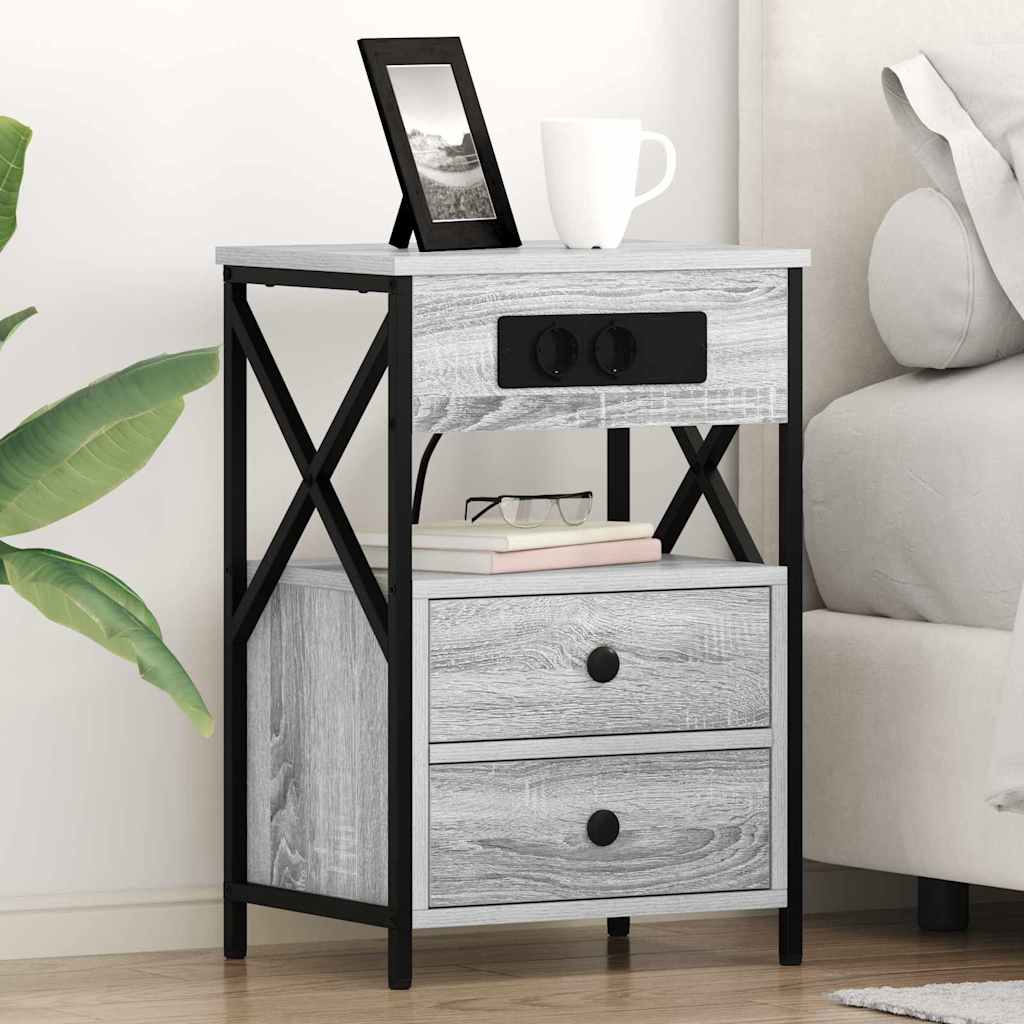 vidaXL Dulap de noapte 2 pcs sonoma gri 40 x 31 x 60 cm Lemn compozit vidaXL Dulap de noapte 2 pcs sonoma gri 40 x 31 x 60 cm Lemn compozit