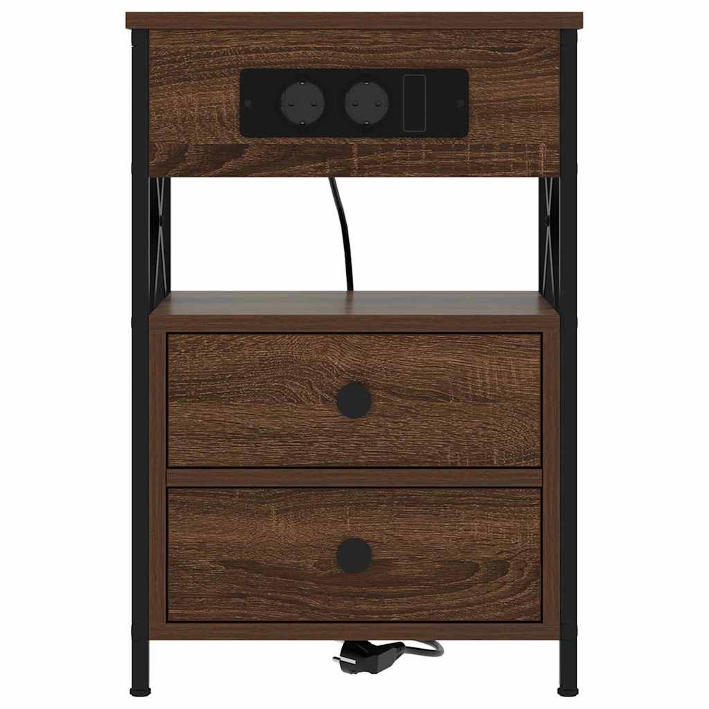 vidaXL Dulap de noapte Stejar brun 40 x 31 x 60 cm Lemn compozit vidaXL Dulap de noapte Stejar brun 40 x 31 x 60 cm Lemn compozit