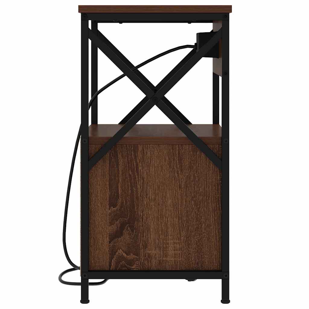 vidaXL Dulap de noapte Stejar brun 40 x 31 x 60 cm Lemn compozit vidaXL Dulap de noapte Stejar brun 40 x 31 x 60 cm Lemn compozit