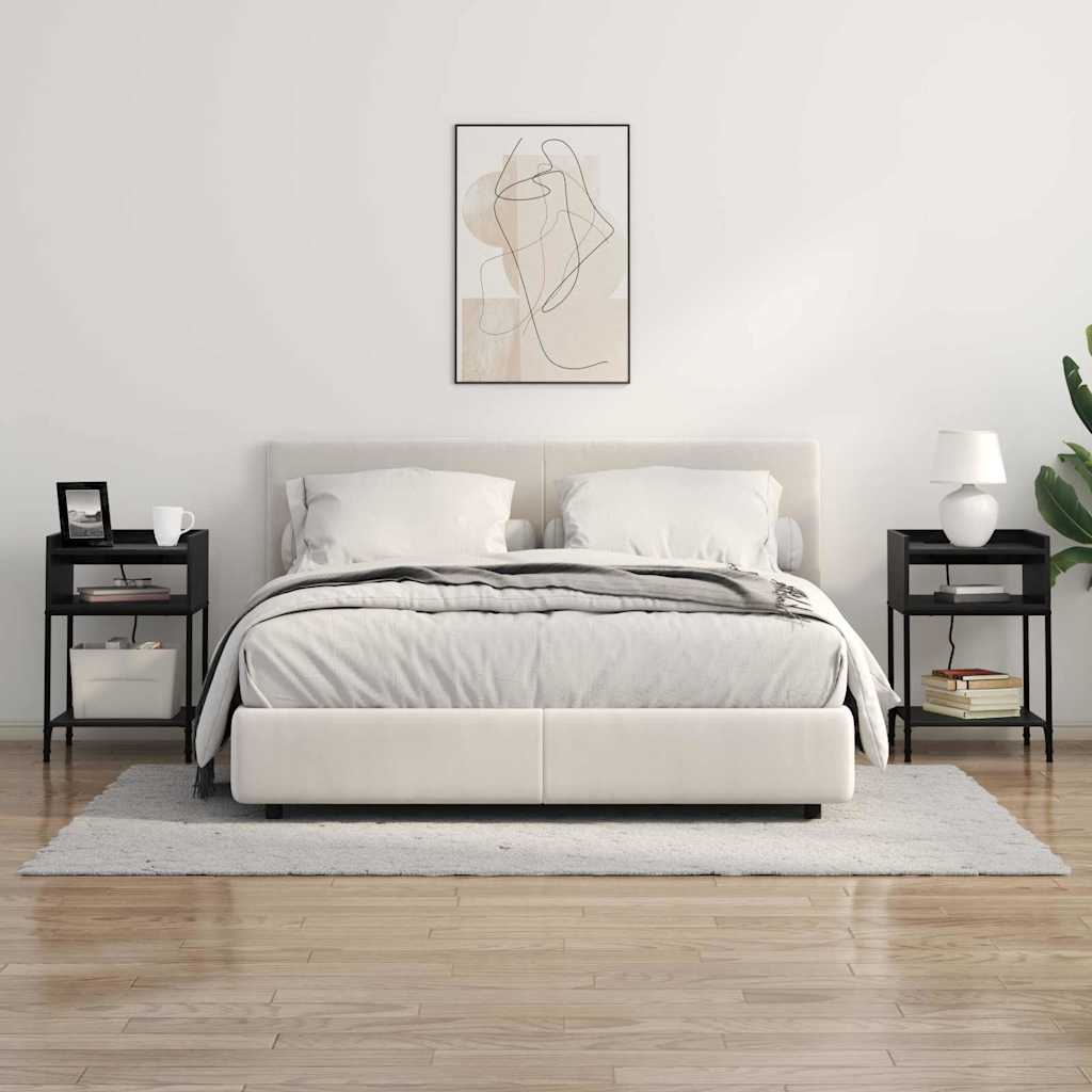 vidaXL Dulap de noapte Stejar negru 40 x 40 x 61 cm Lemn compozit vidaXL Dulap de noapte Stejar negru 40 x 40 x 61 cm Lemn compozit