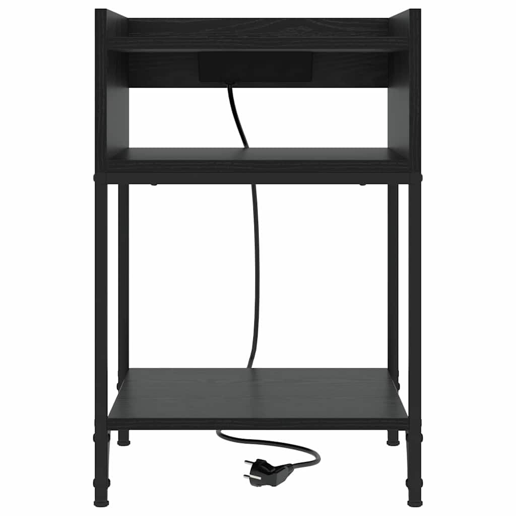 vidaXL Dulap de noapte Stejar negru 40 x 40 x 61 cm Lemn compozit vidaXL Dulap de noapte Stejar negru 40 x 40 x 61 cm Lemn compozit