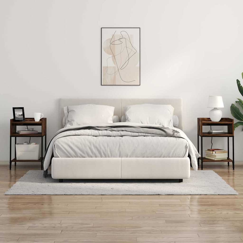 vidaXL Dulap de noapte Stejar afumat 40 x 40 x 61 cm Lemn compozit