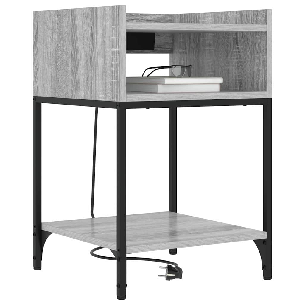 vidaXL Dulap de noapte sonoma gri 40 x 40 x 61 cm Lemn compozit vidaXL Dulap de noapte sonoma gri 40 x 40 x 61 cm Lemn compozit