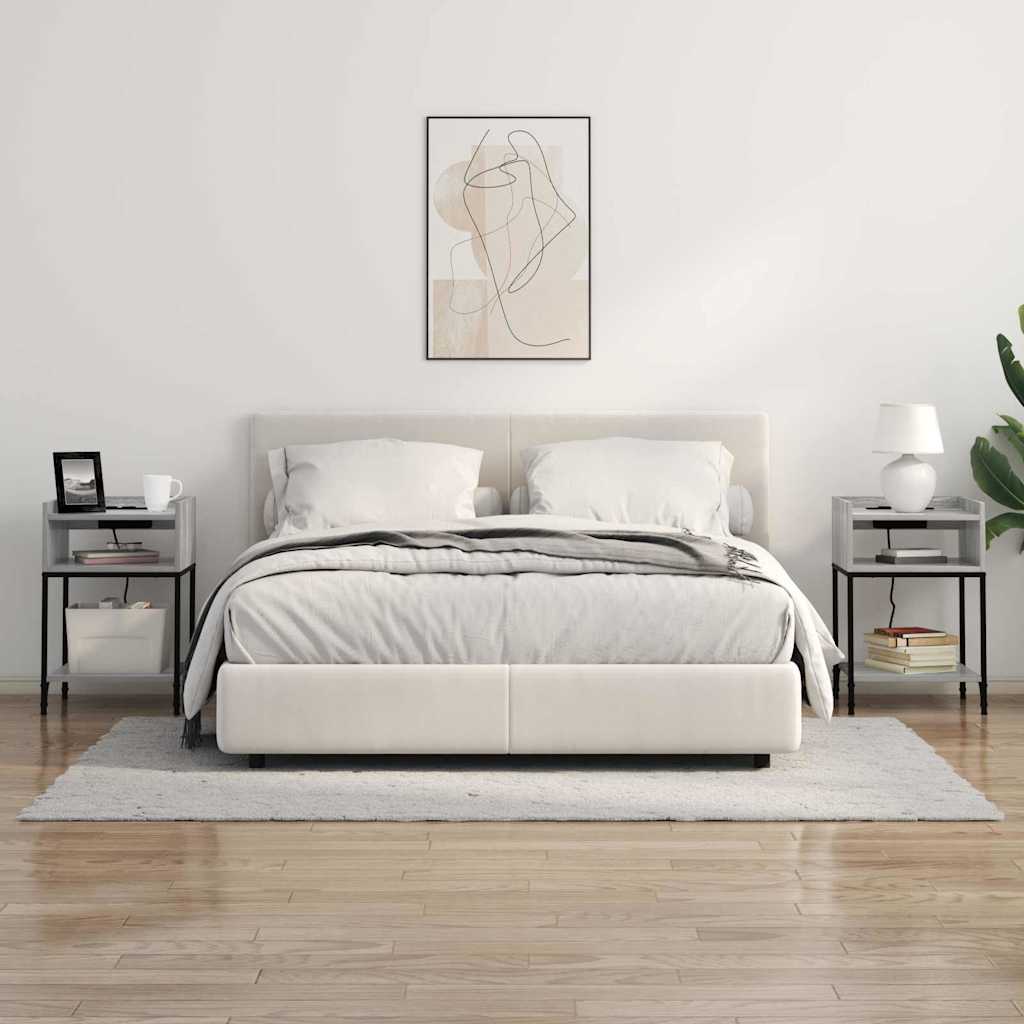 vidaXL Dulap de noapte sonoma gri 40 x 40 x 61 cm Lemn compozit vidaXL Dulap de noapte sonoma gri 40 x 40 x 61 cm Lemn compozit