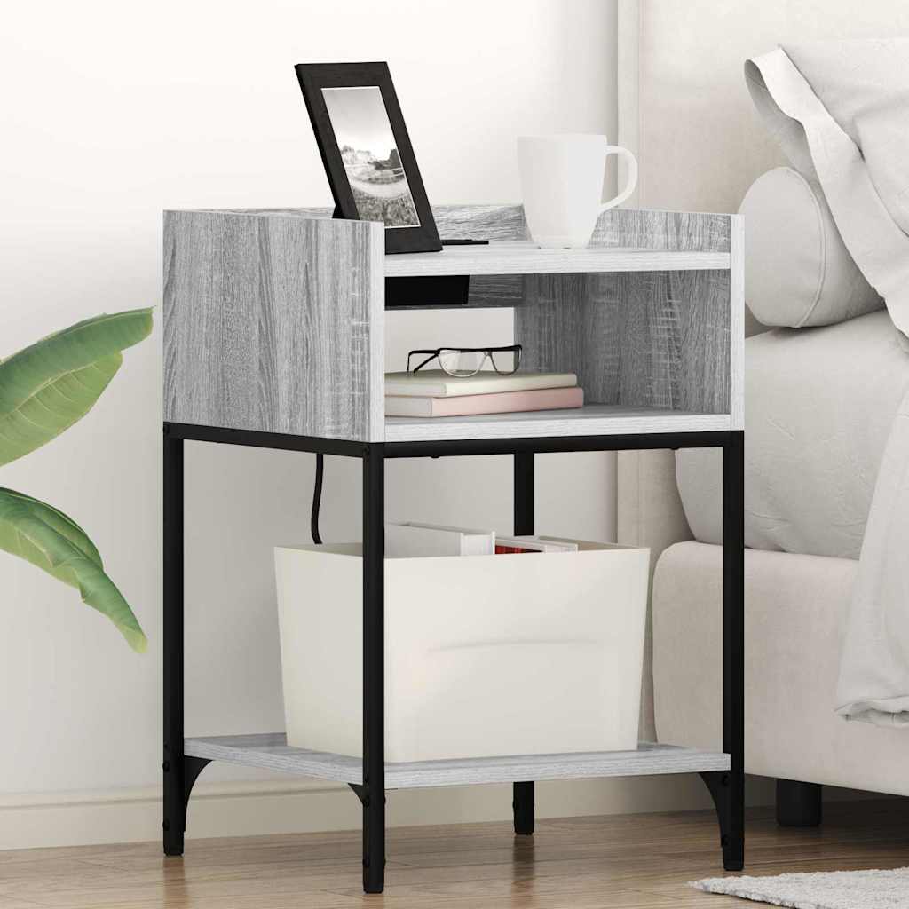 vidaXL Dulap de noapte sonoma gri 40 x 40 x 61 cm Lemn compozit vidaXL Dulap de noapte sonoma gri 40 x 40 x 61 cm Lemn compozit