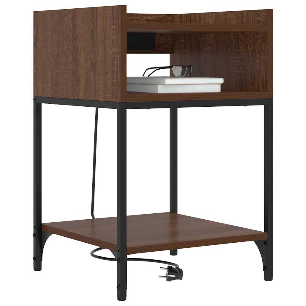 vidaXL Dulap de noapte Stejar brun 40 x 40 x 61 cm Lemn compozit
