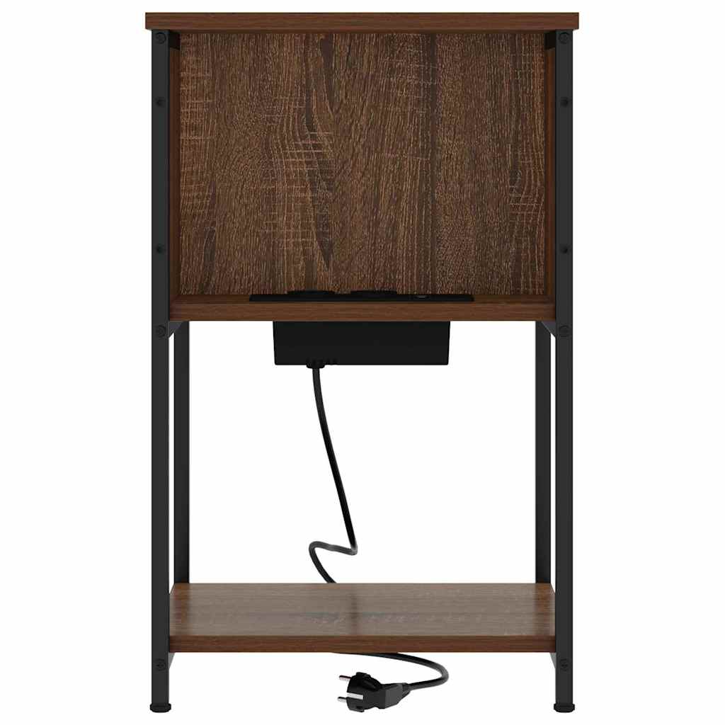 vidaXL Dulap de noapte Stejar brun 40 x 40 x 61 cm Lemn compozit