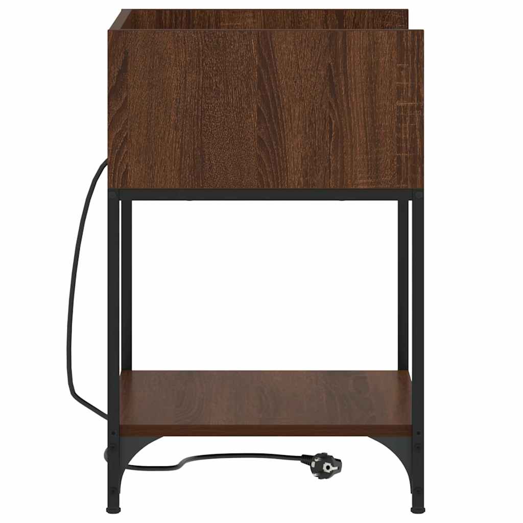 vidaXL Dulap de noapte Stejar brun 40 x 40 x 61 cm Lemn compozit