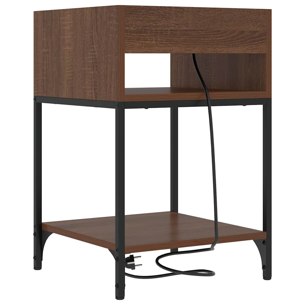 vidaXL Dulap de noapte Stejar brun 40 x 40 x 61 cm Lemn compozit