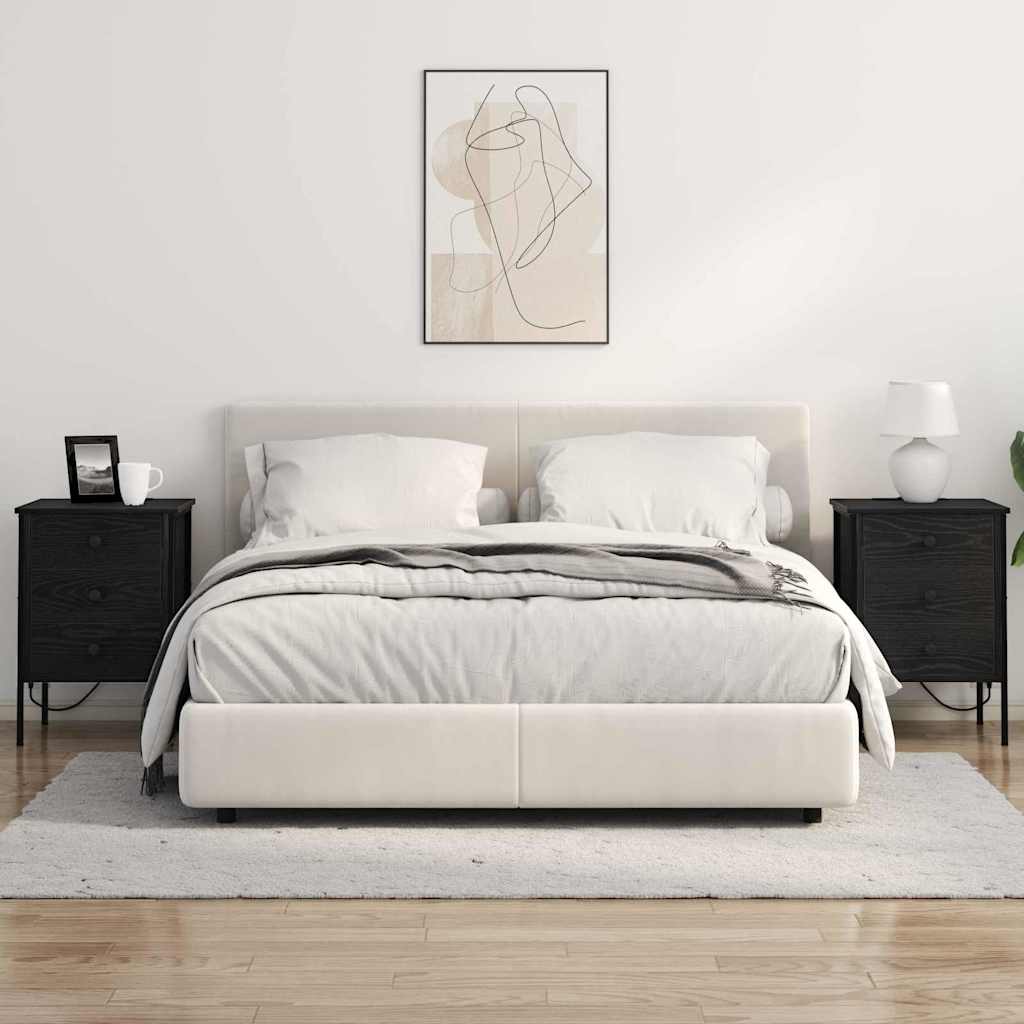 vidaXL Dulap de noapte Stejar Negru 42 x 41 x 61 cm Lemn compozit