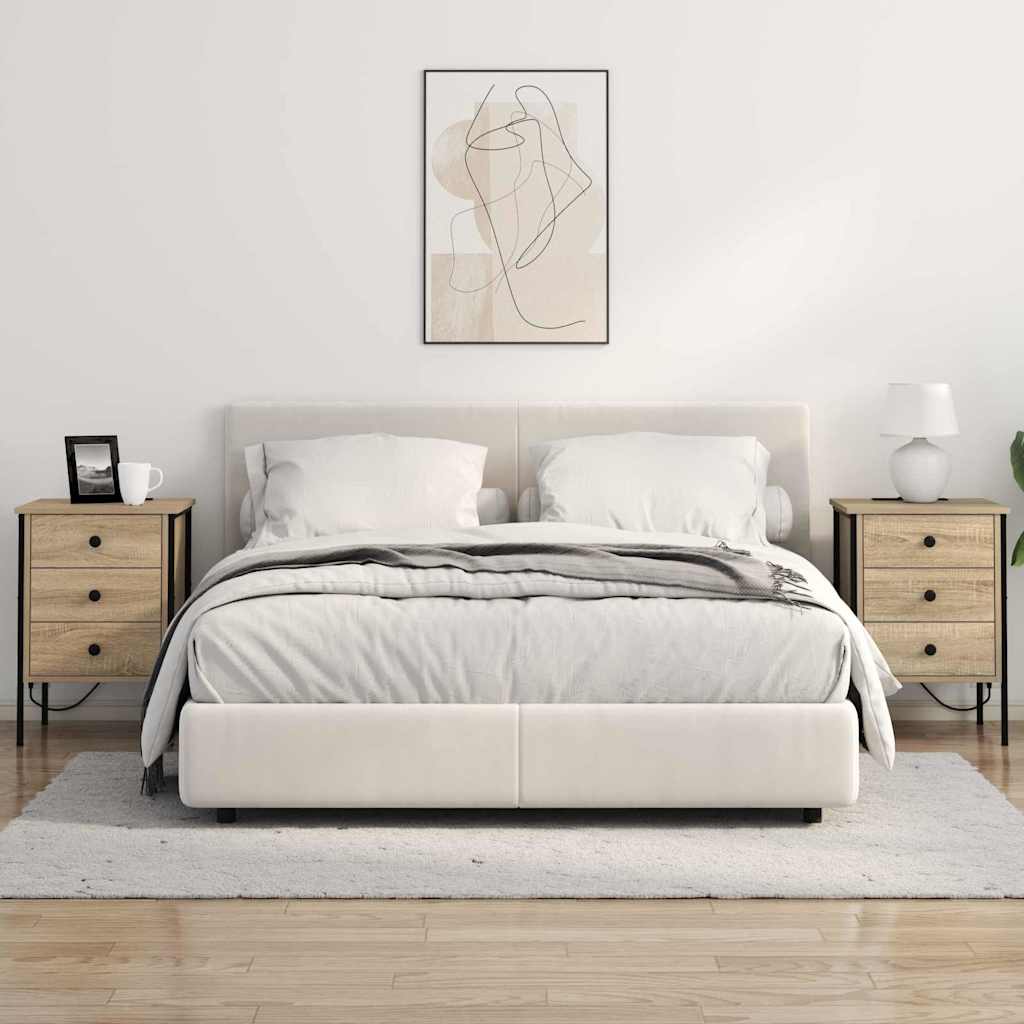 vidaXL Dulap de noapte cu sertar 2 pcs Stejar Sonoma 42 x 41 x 61 cm