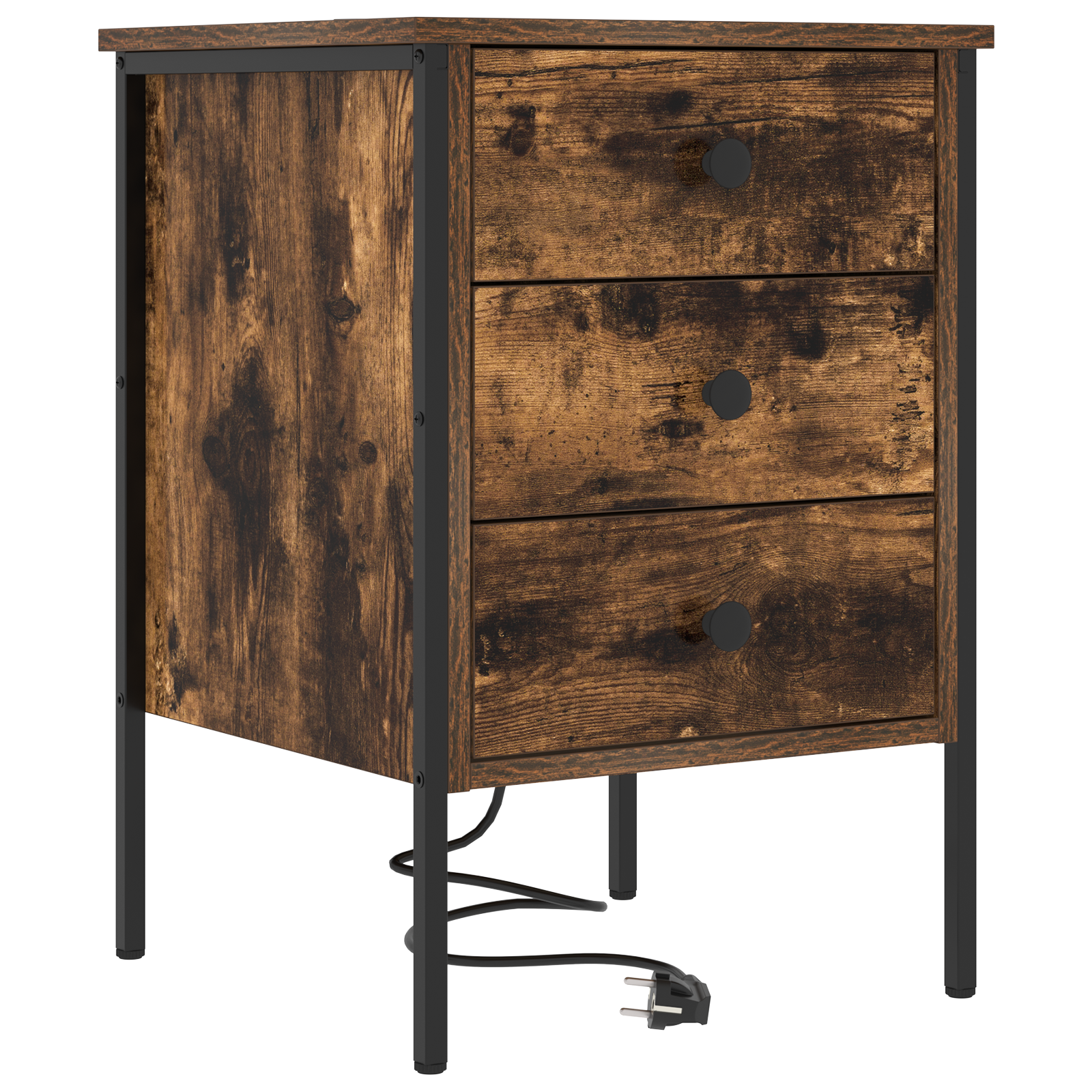 vidaXL Dulap de noapte Stejar afumat 42 x 41 x 61 cm Lemn compozit